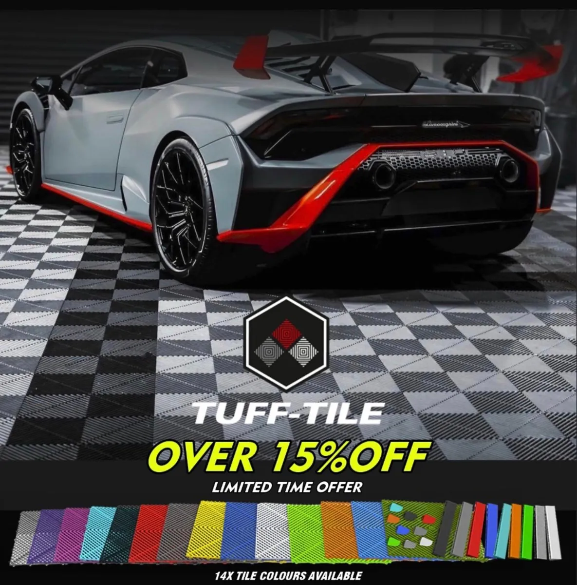 Tuff Tile Floor Tiles Garage Mancave Shed Showroom - Image 1