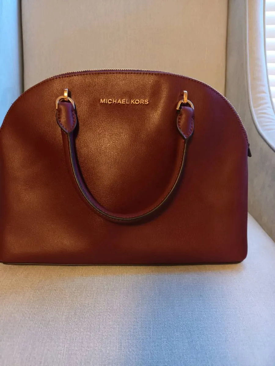 Michael Kors Cindy Medium Dome Handbag - Burgundy - Image 1