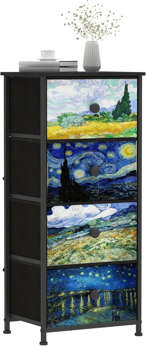 Chest of Drawers with Fabric Van Gogh Style Slim - Image 1