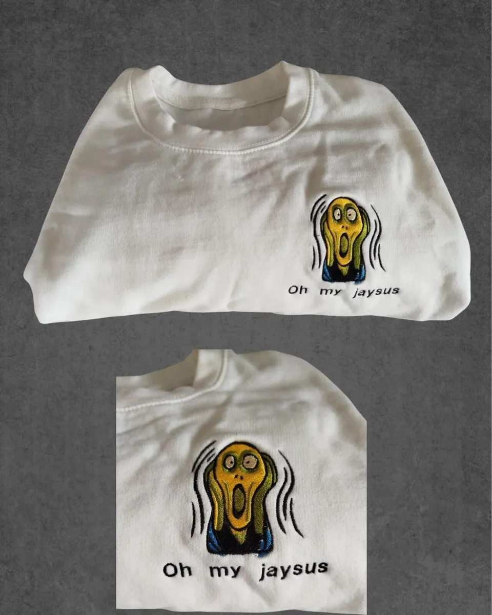 Custom embroidered sweater