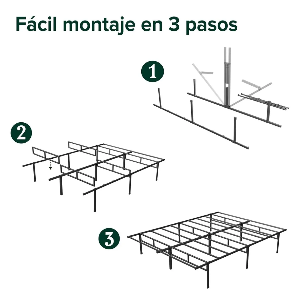 Zinus Justin Bed 135 x 190 cm - Height 36 with - Image 3