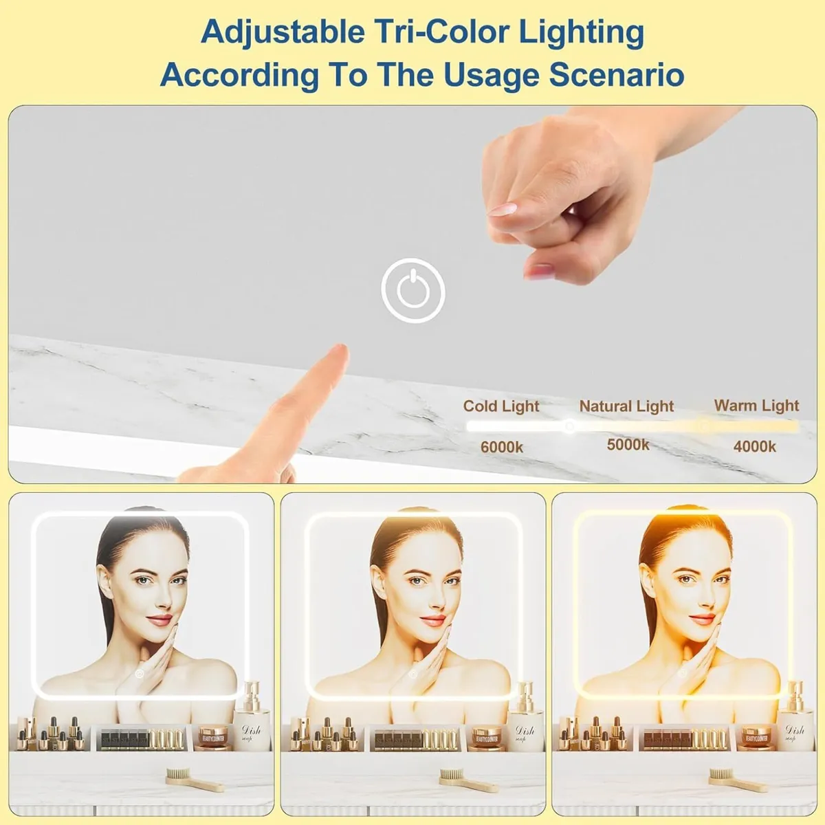 Dressing Table with Mirror and 3-Color Change - Image 4