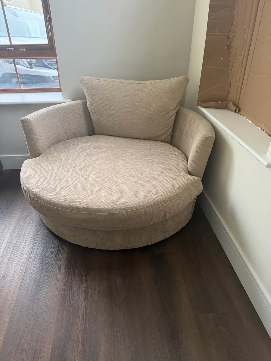 **FREE** Swivel cream sofa couch 360 degrees - Image 2