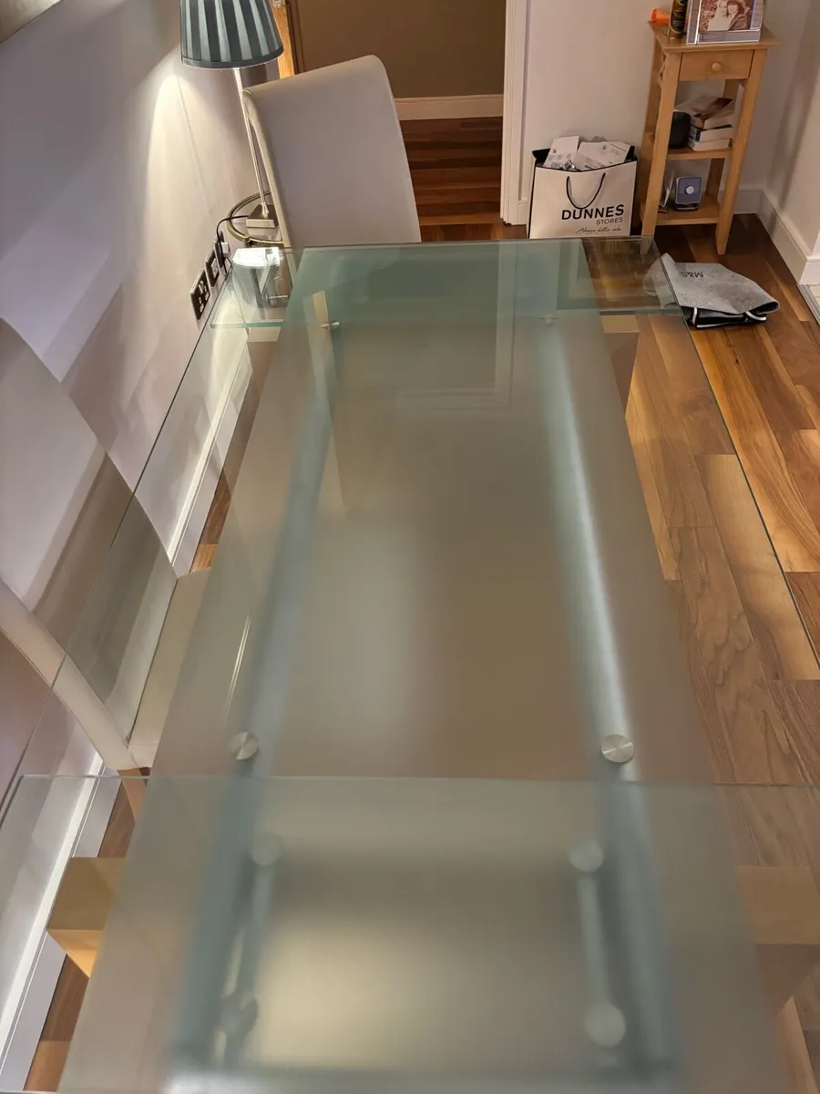 Glass Extendable Dining Table - Image 1