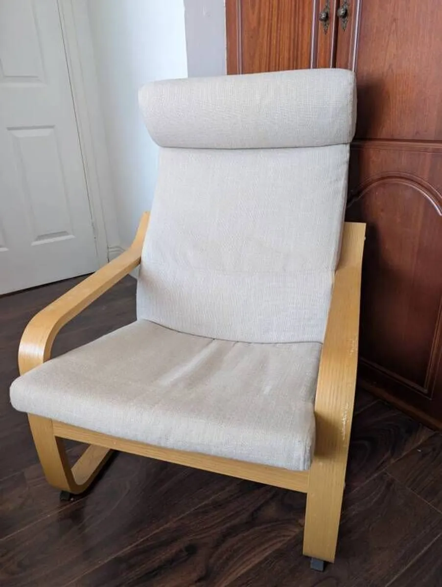 POANG 2x Armchairs 2x Footstools - Image 2