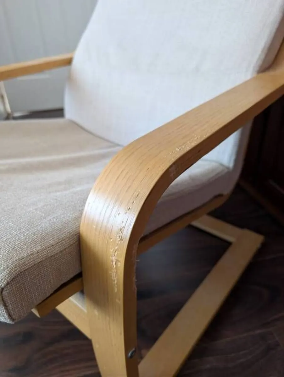 POANG 2x Armchairs 2x Footstools - Image 3