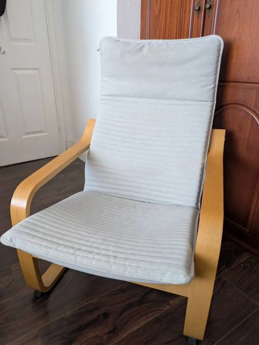 POANG 2x Armchairs 2x Footstools - Image 1