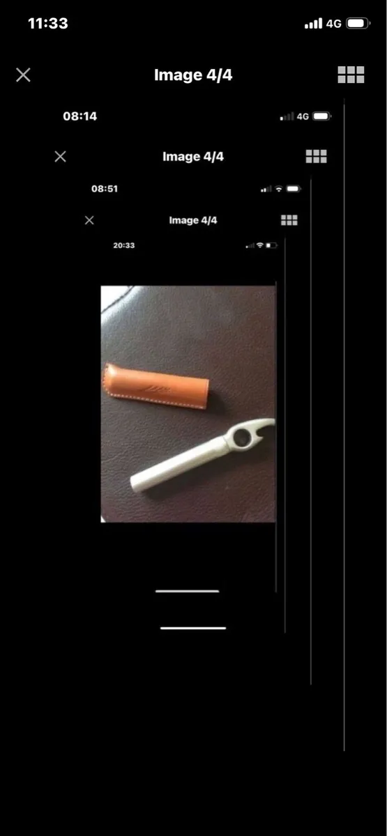 Corkscrew & Bottle Opener in Leather Case - Image 4