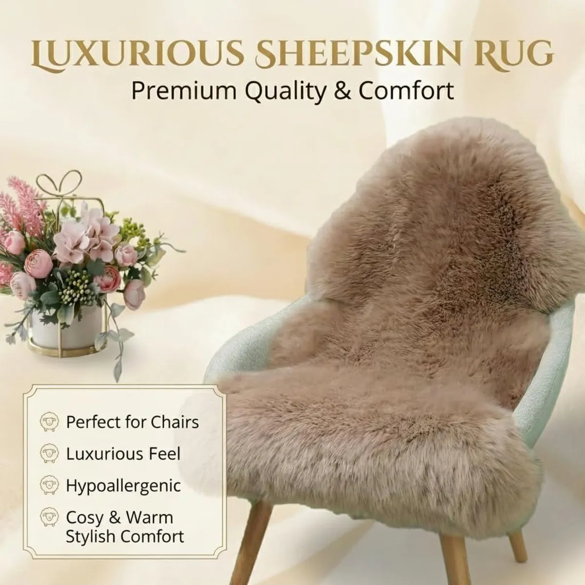 Sheepskin Rug Genuine New Zealand Sheep skin - Image 4