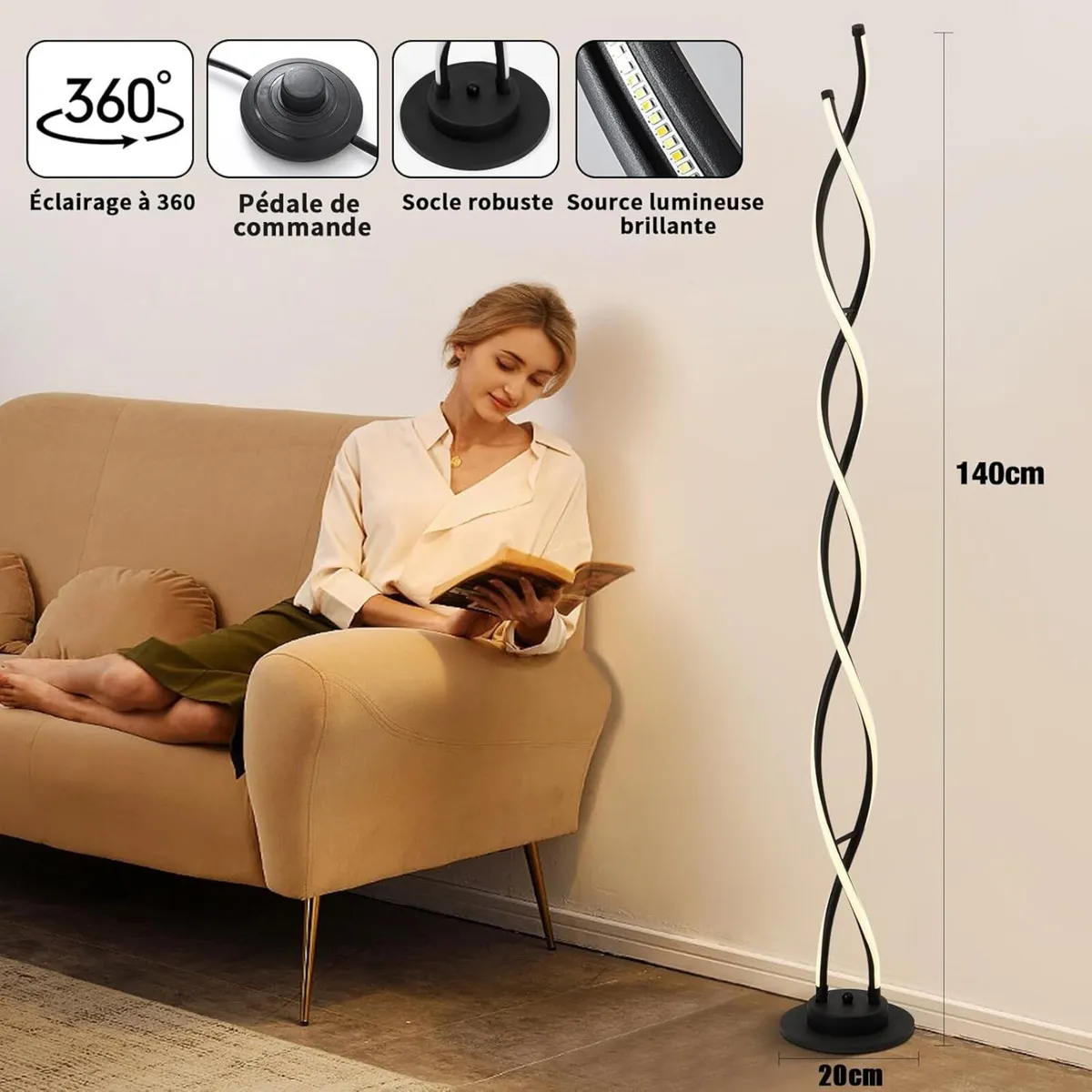Floor Lamp LED Lamps for Living Room 3 Color - Image 3