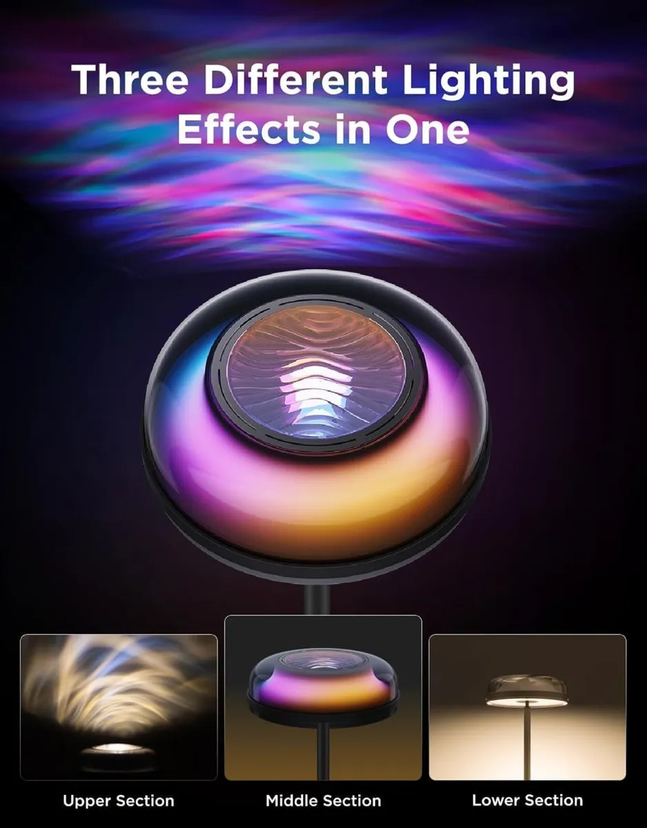 Uplighter Floor Lamps Tri-Zone Independent RGBIC - Image 3