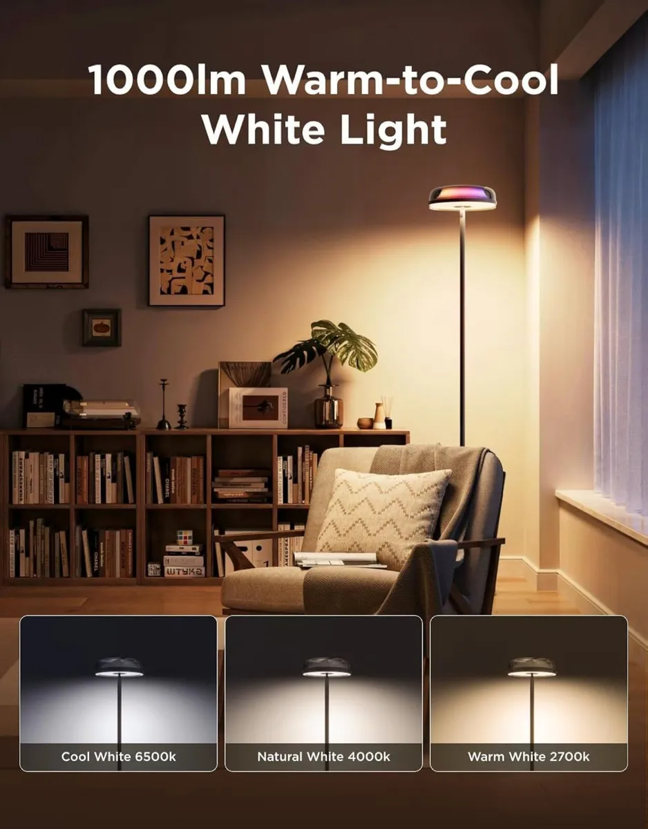 Uplighter Floor Lamps Tri-Zone Independent RGBIC - Image 4