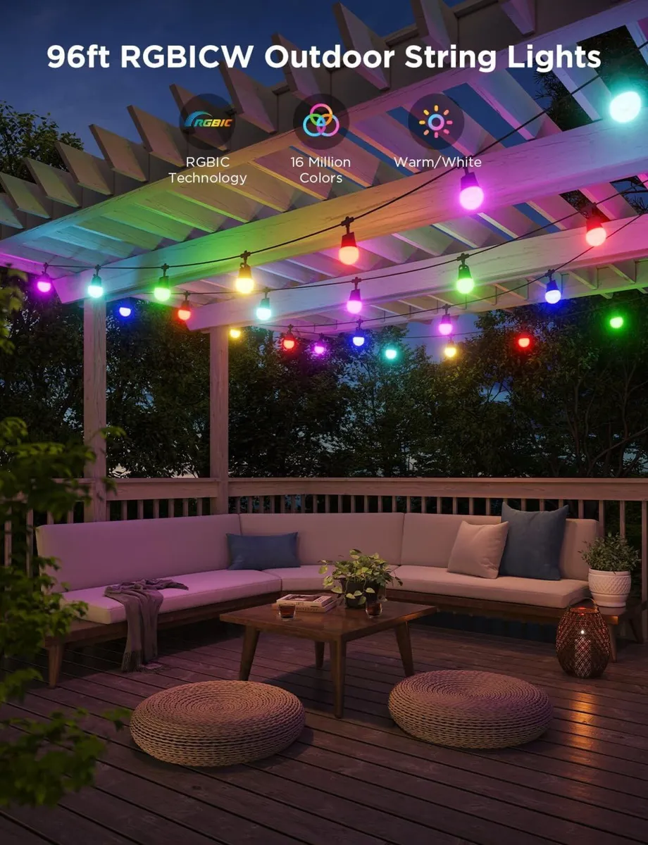 Outdoor Smart String Lights 2 30M Dimmable RGBICW - Image 2