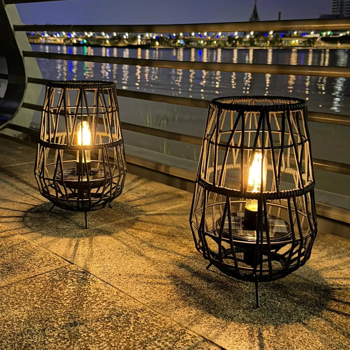 Solar Lights Outdoor Garden 2 Pack 30cm High - Image 3