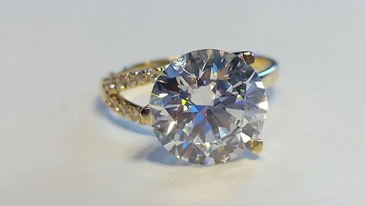 14k Gold ring with 5.2 ct Lab-Grown Diamonds, IGI - Image 1