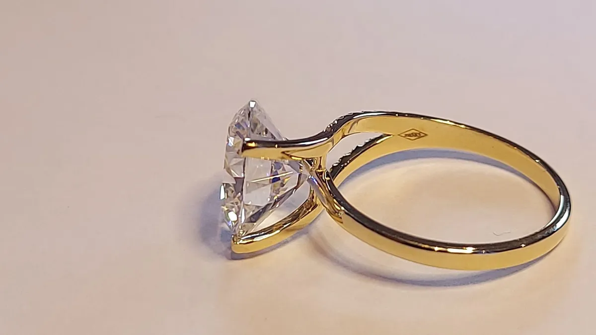 14k Gold ring with 5.2 ct Lab-Grown Diamonds, IGI - Image 3