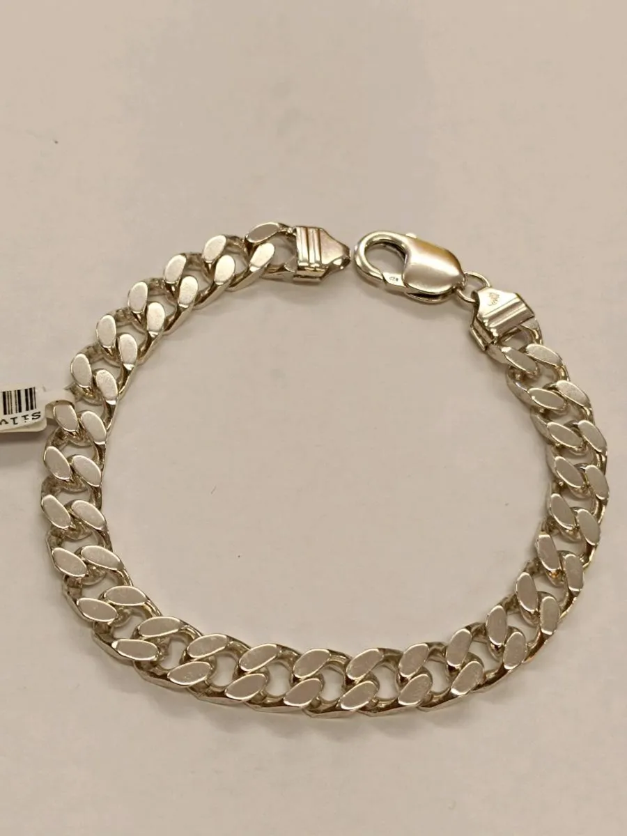 Sterling Silver Chunky Curb Bracelet - Image 1