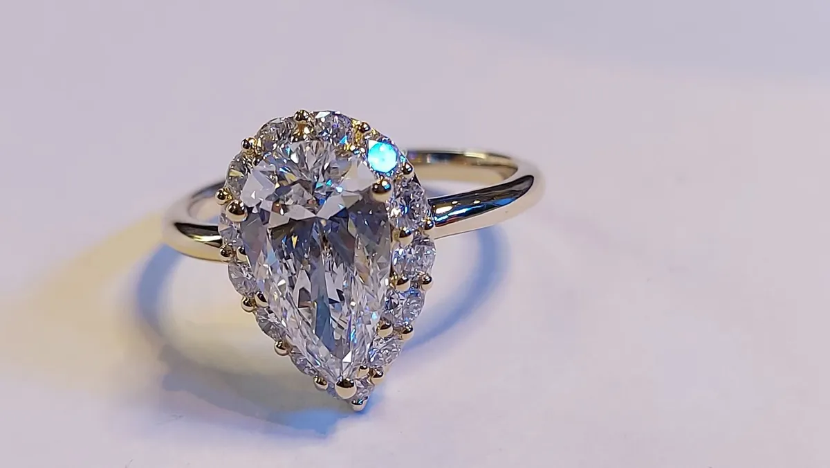 14 KT Gold Ring with 2.72 ct Lab Grown Diamond IGI - Image 4