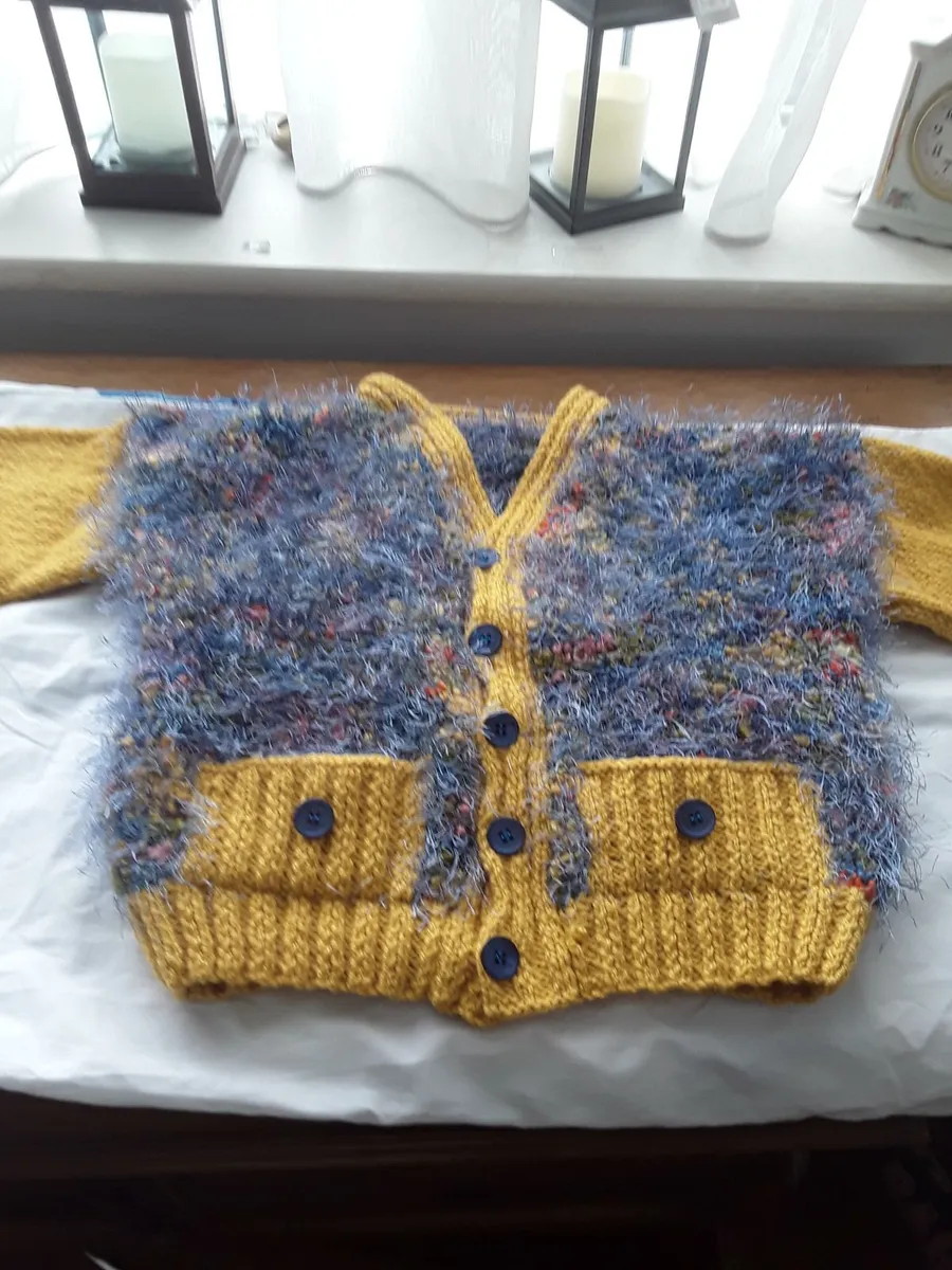 Four different toddler cardigans two with hats - Image 3