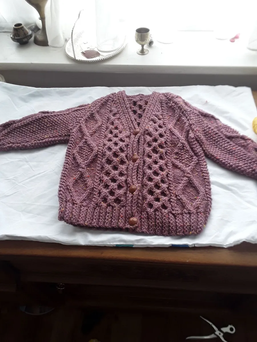 Four different toddler cardigans two with hats - Image 4