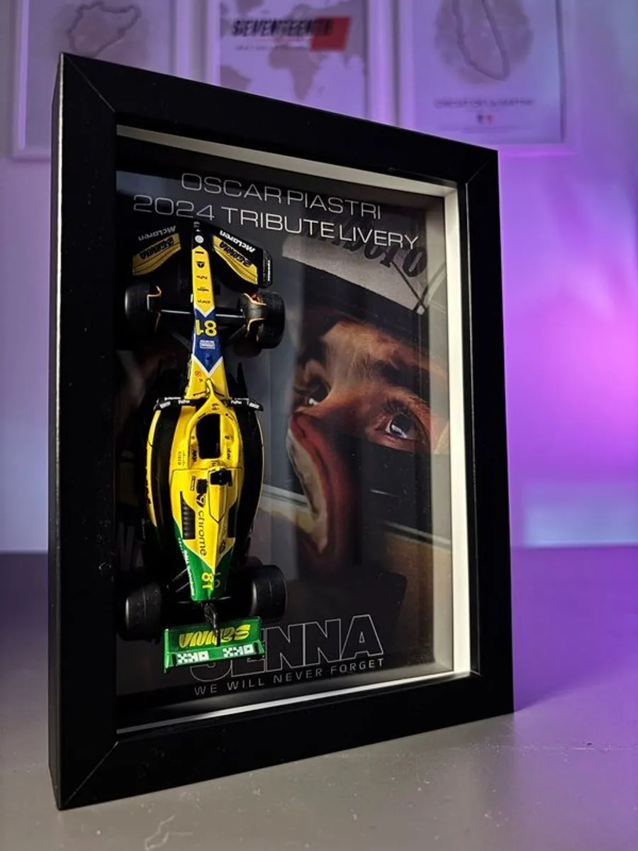 Oscar Piastri  2024 Ayrton Senna Tribute Frame - Image 3