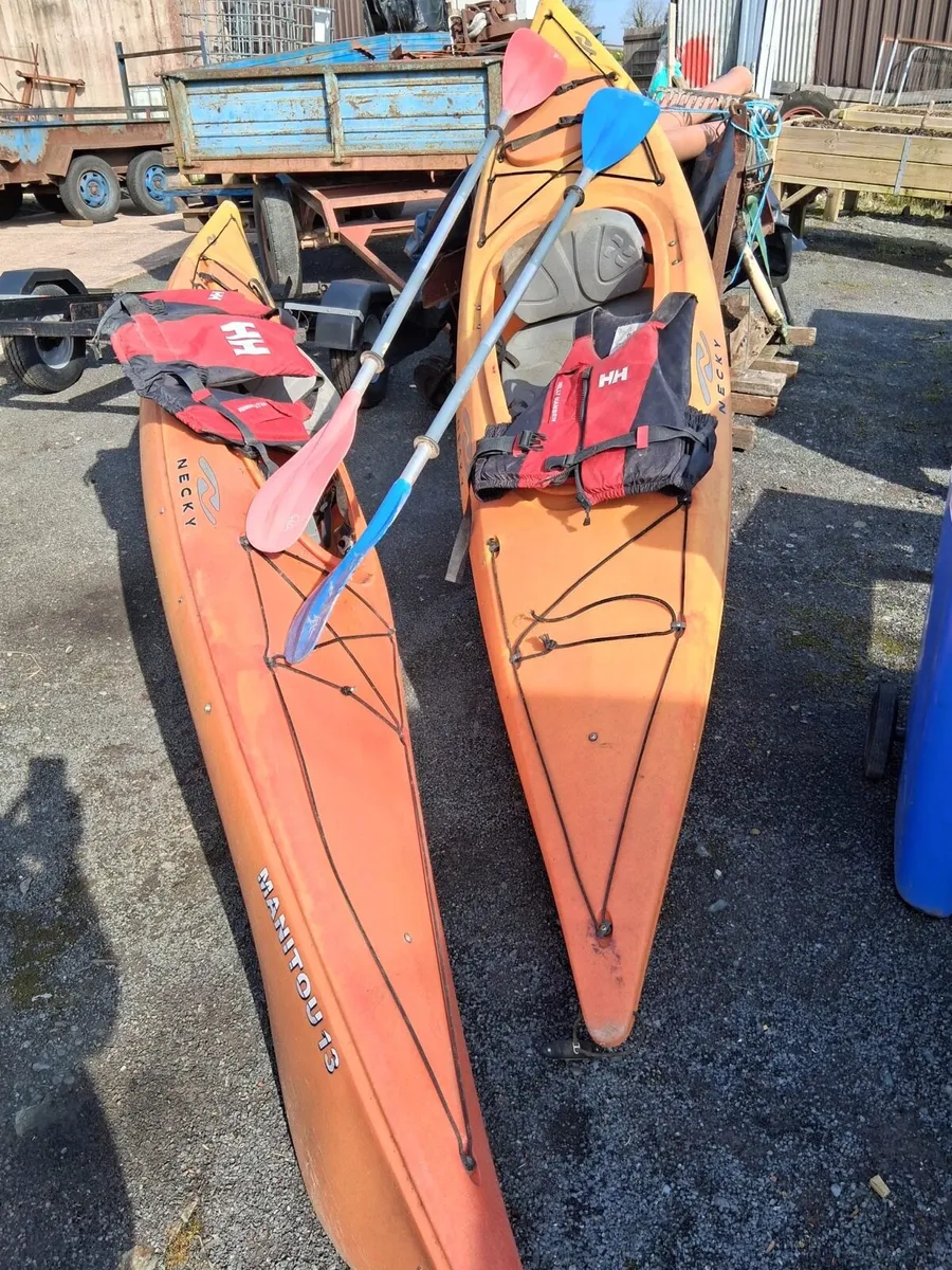 2 Kayak’s, paddles and HH Life Jackets - Image 1