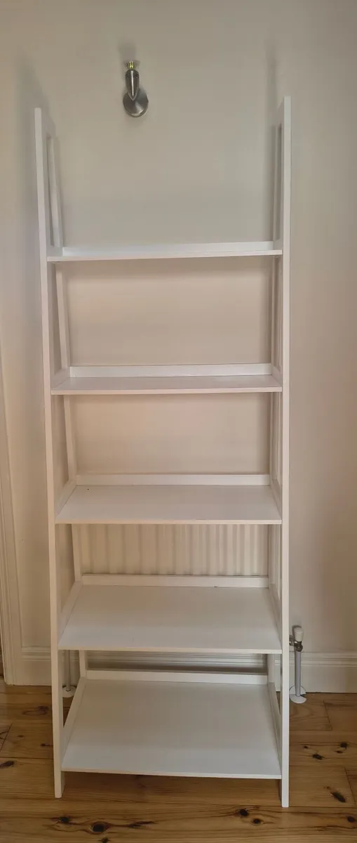 White Ladder Shelf – 5 Tier shelving unit - Image 1