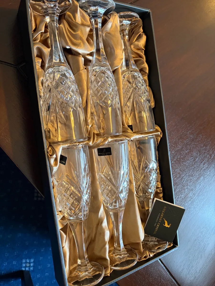 Killarney crystal new wine glasses - Image 1
