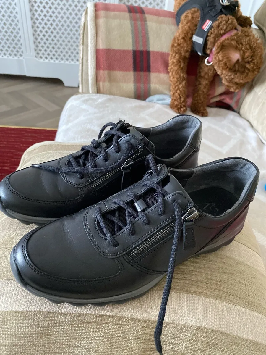 Gabour black leather shoes - Image 4