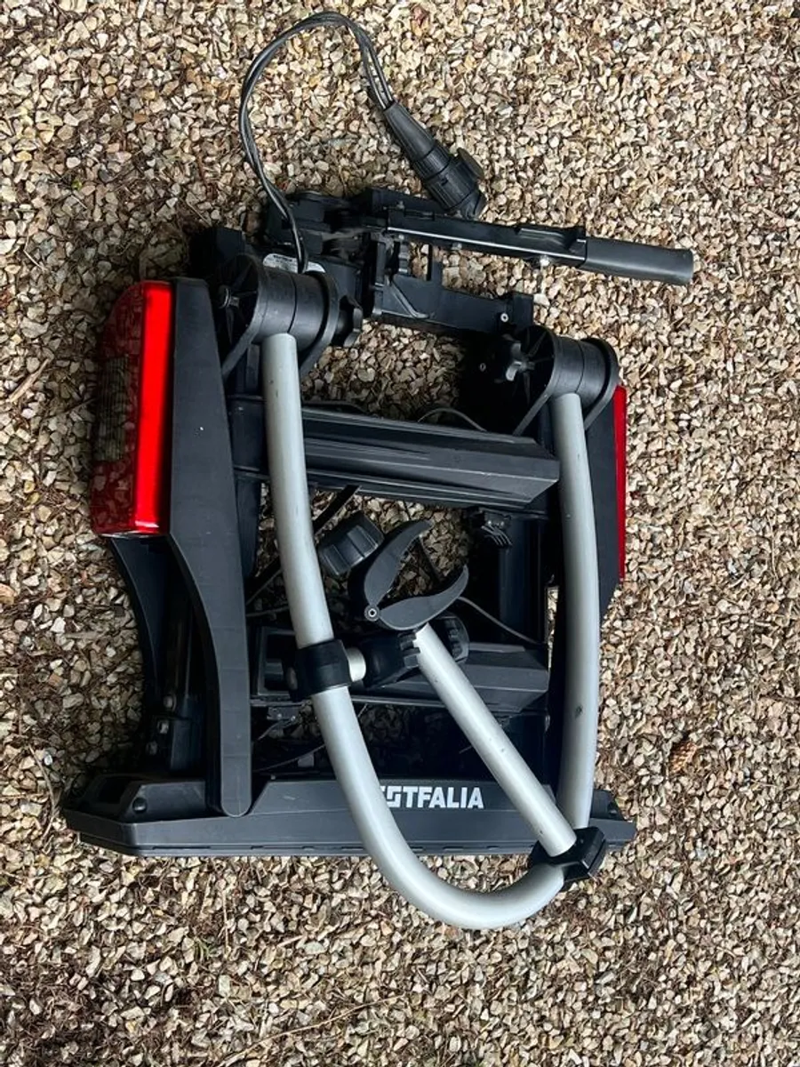 Westfalia towbar tilting bike rack 2 bikes, hardly used - Image 2