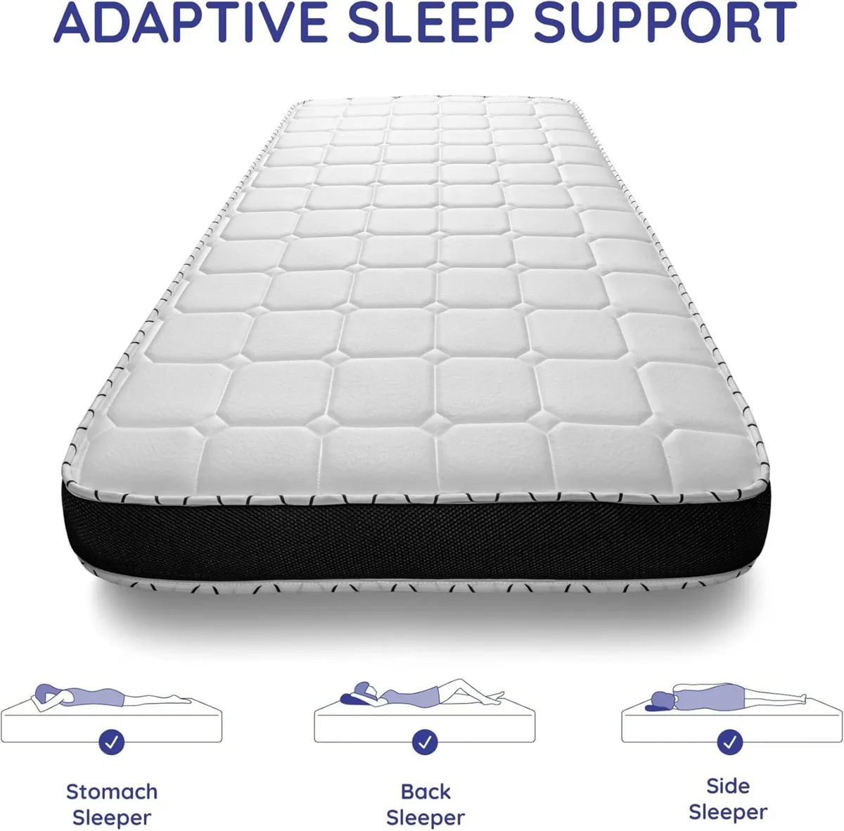 3ft Single Memory Foam Mattress 6 Inch Deep Plush - Image 3