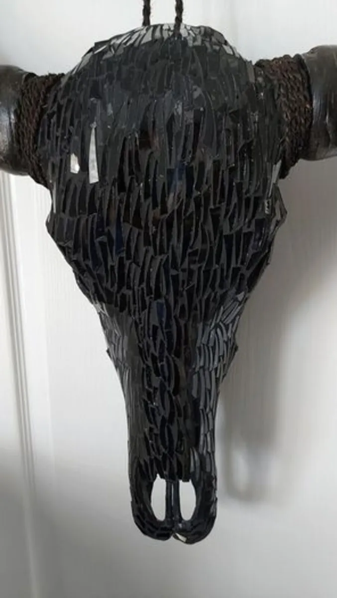 Glass Insert Black Buffalo Skull - Image 4