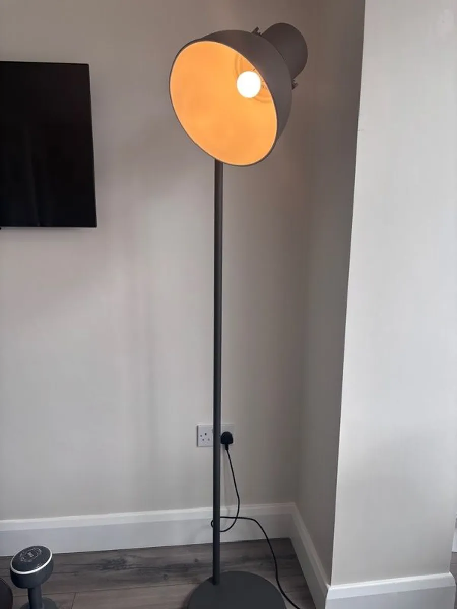 Grey Free Standing Lamp heavy and good quality - Image 1