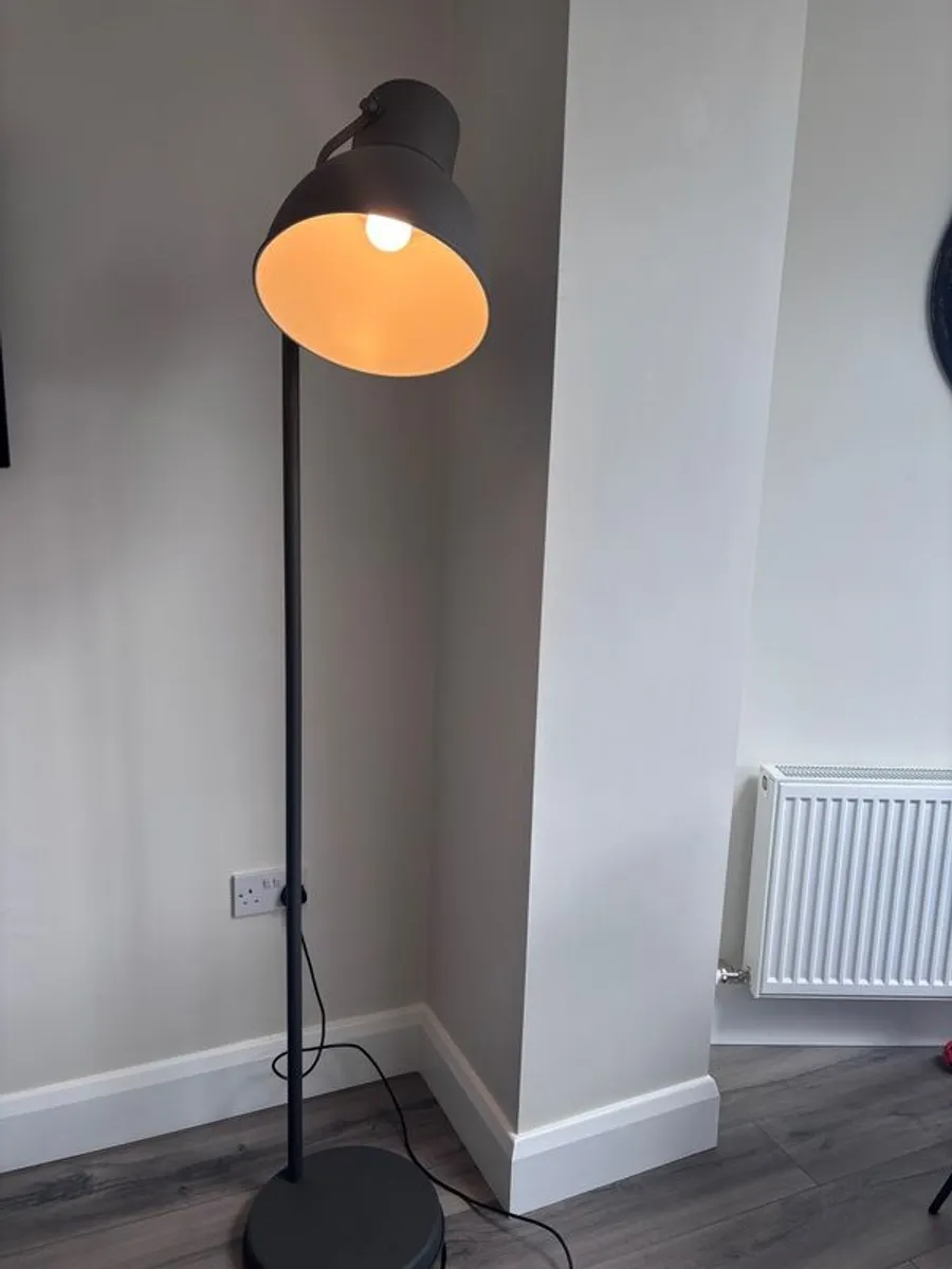 Grey Free Standing Lamp heavy and good quality - Image 2