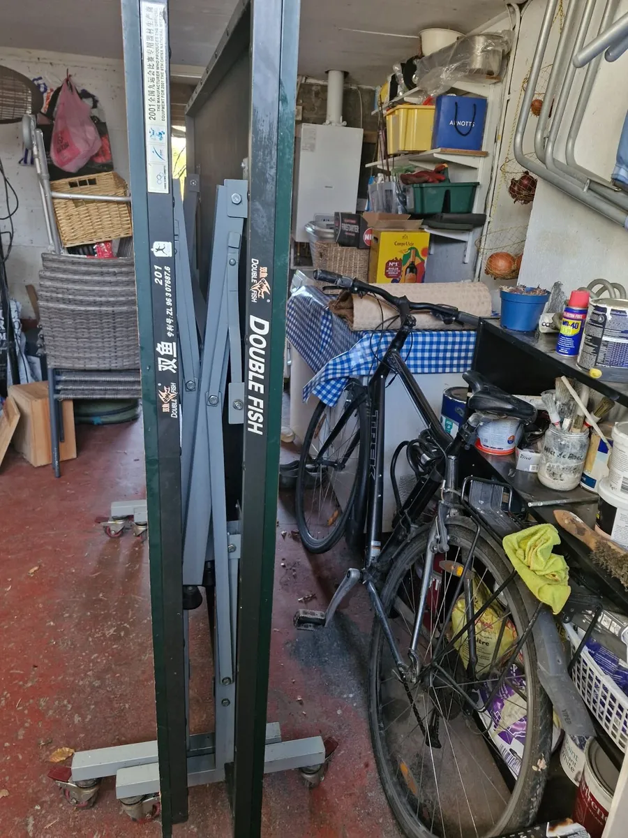 Table Tennis table with bats and balls - Image 2