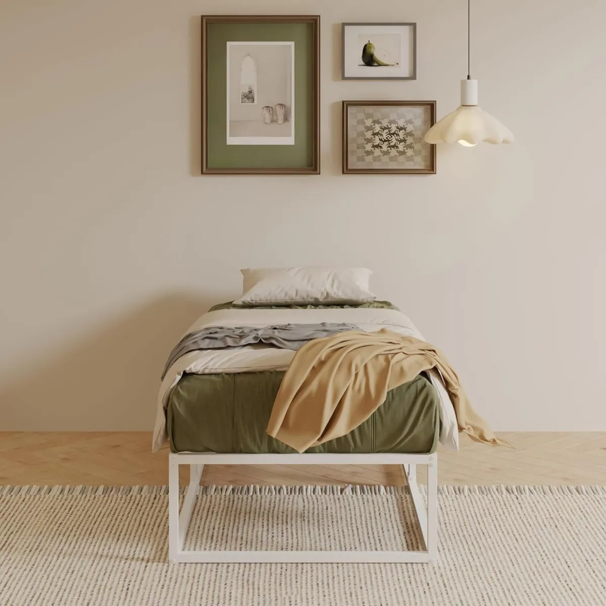 Metal Bed Frame 36cm High with Steel Slats - Image 3