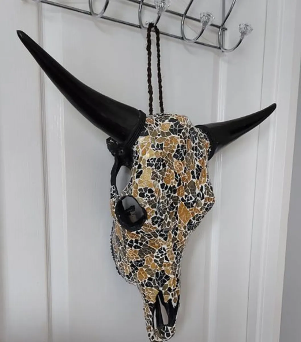 Glass Insert Bull Skull - Image 3