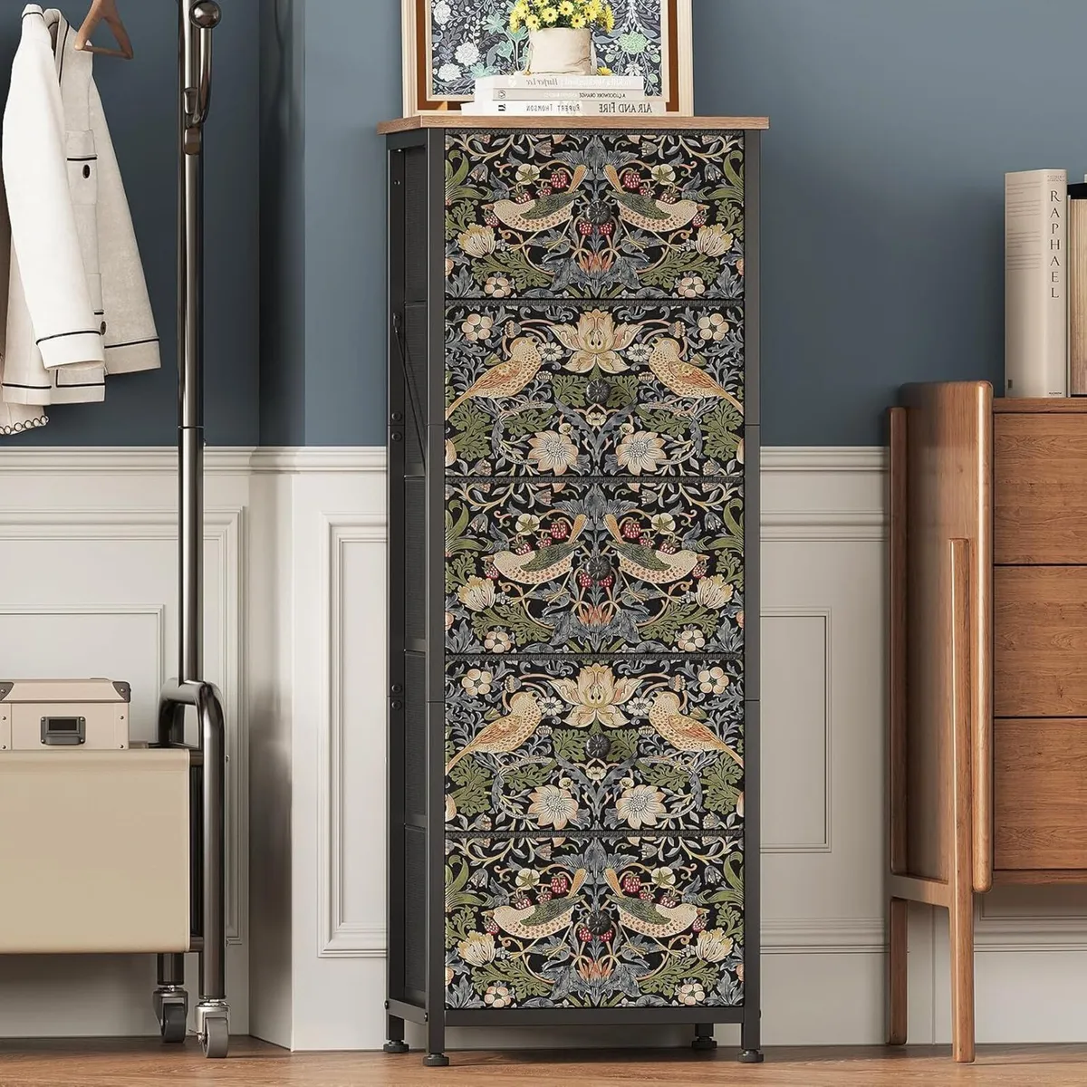 Chest of Drawers Made Fabric Narrow Dresser - Image 2