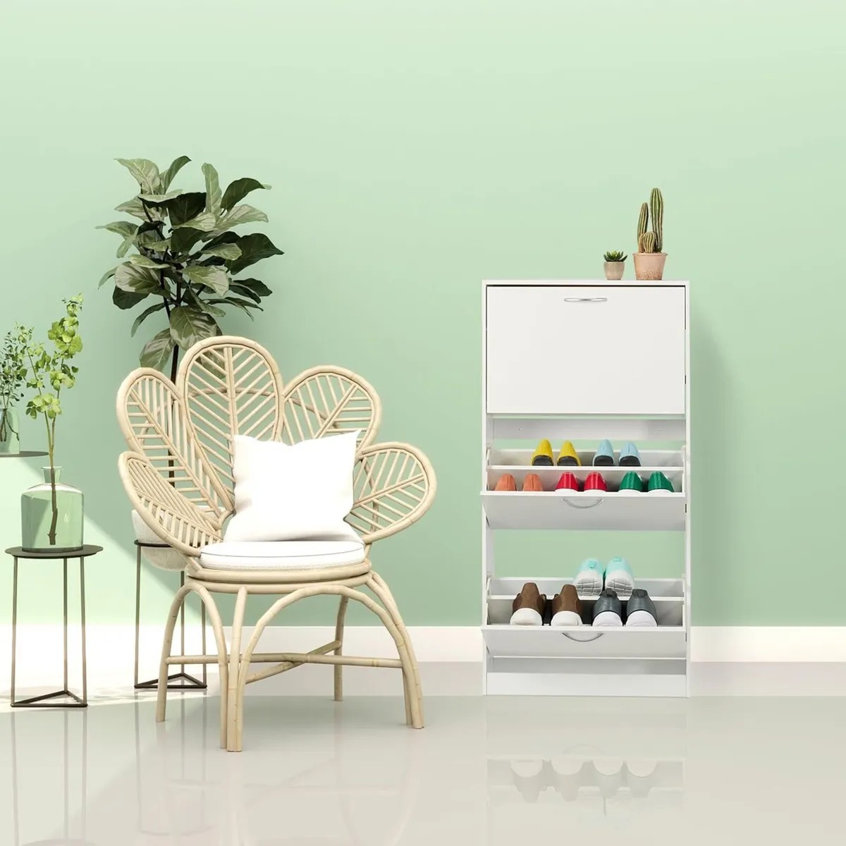 shoe cabinet HxWxD: 116 x 60 24 cm for 18 pairs 3 - Image 2