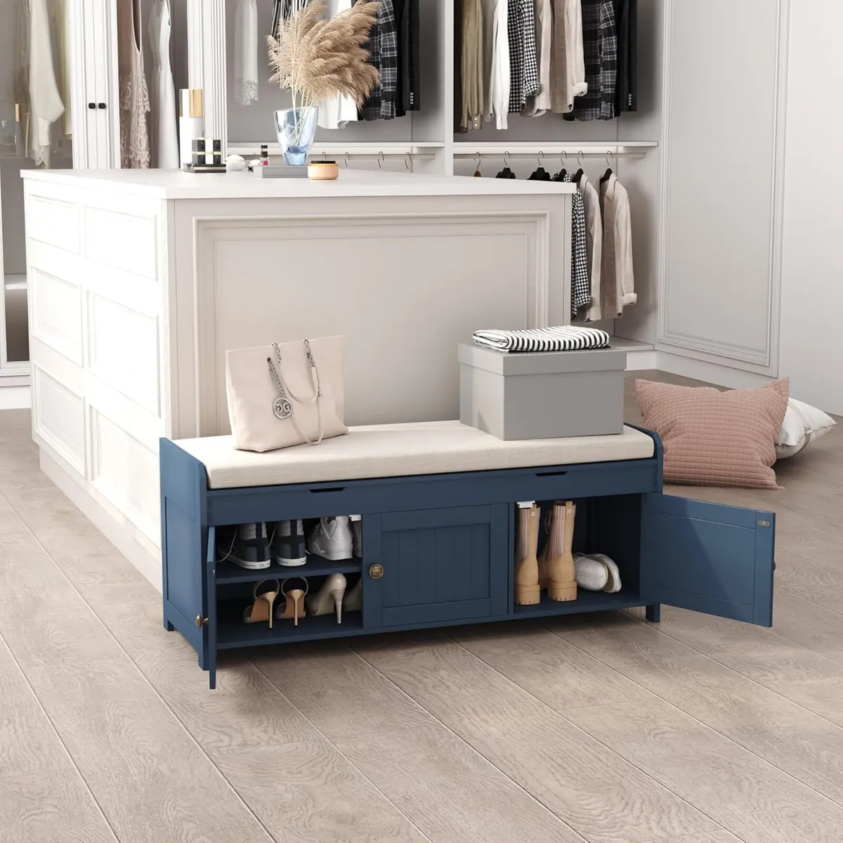 Shoe Bench with Lift Top Storage Entryway - Image 4