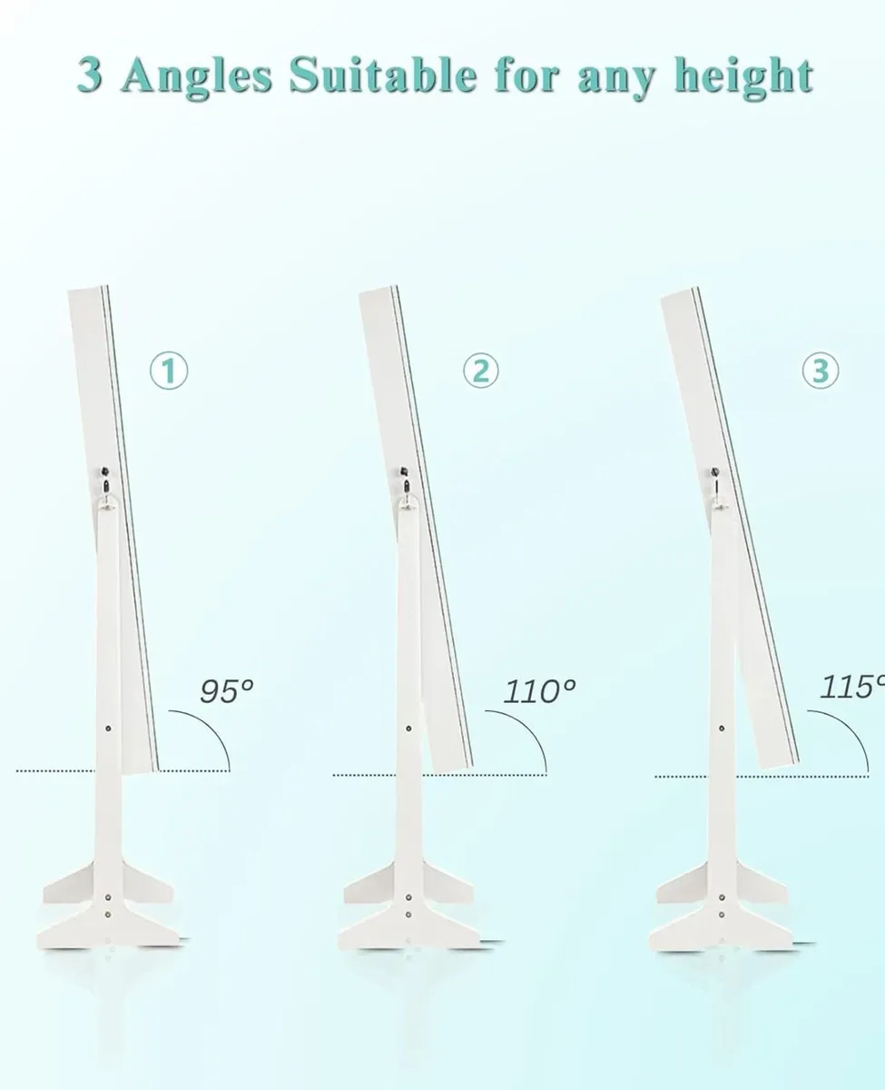 LED Mirror Jewellery Cabinet Standing Armoire 60 - Image 2