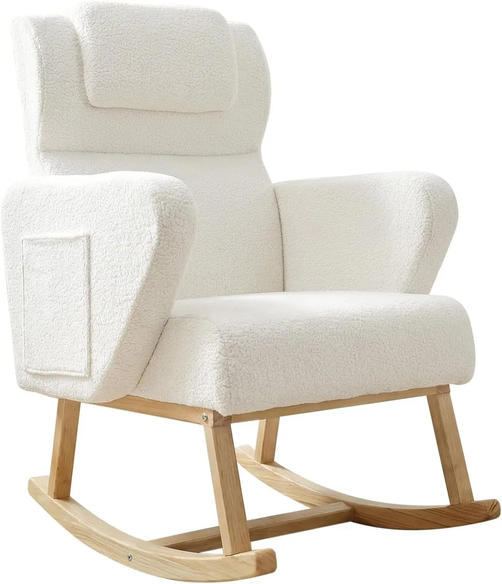 Relax Rocking Chairs for Adults Lambswool Nursery - Image 1