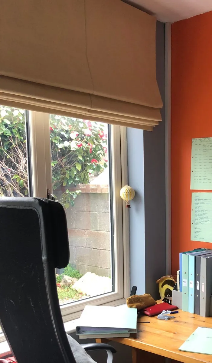 Roman blinds, light gold, 237cm by 170cm drop - Image 2