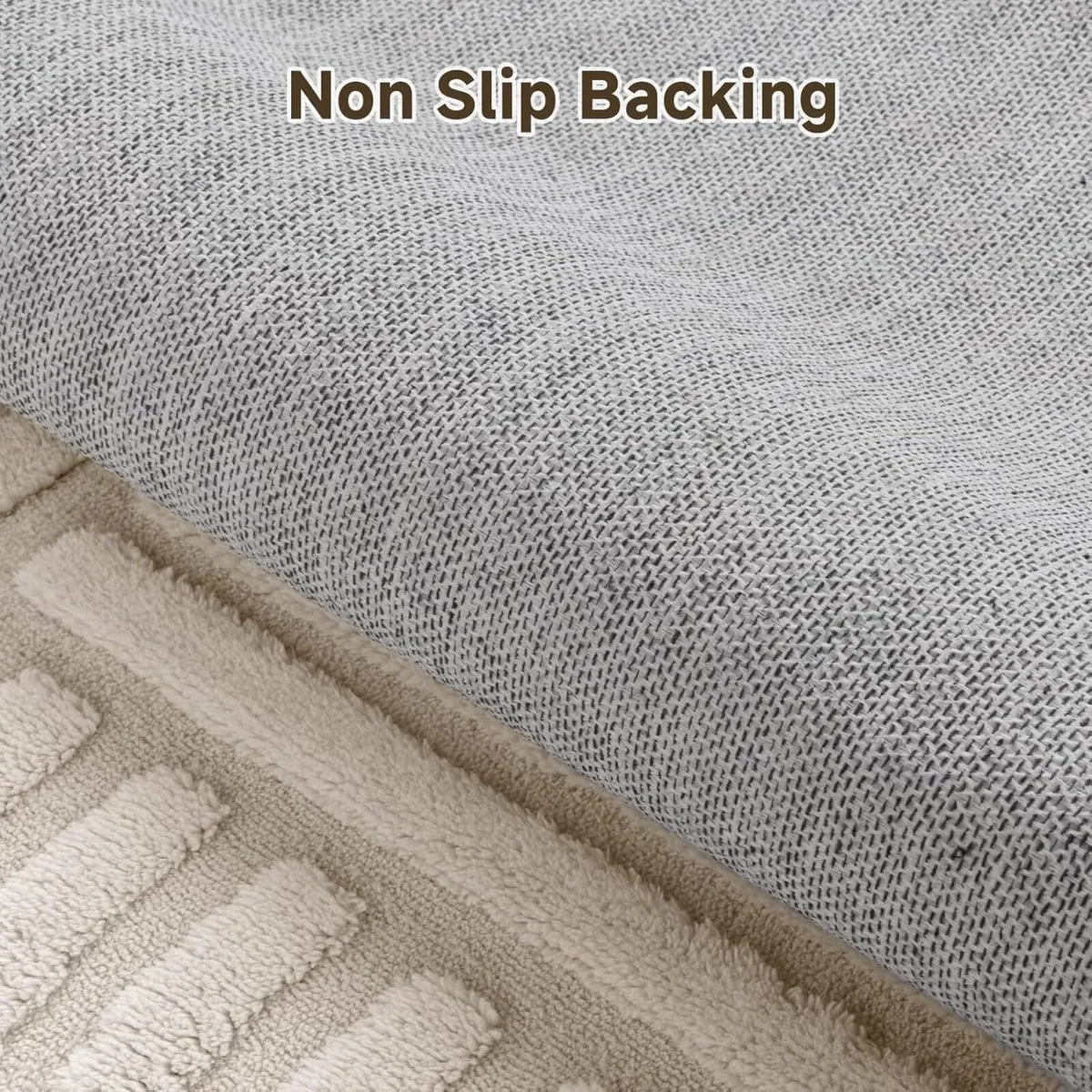 Rugs Living Room 160 x 230 cm Beige Fluffy Area - Image 3