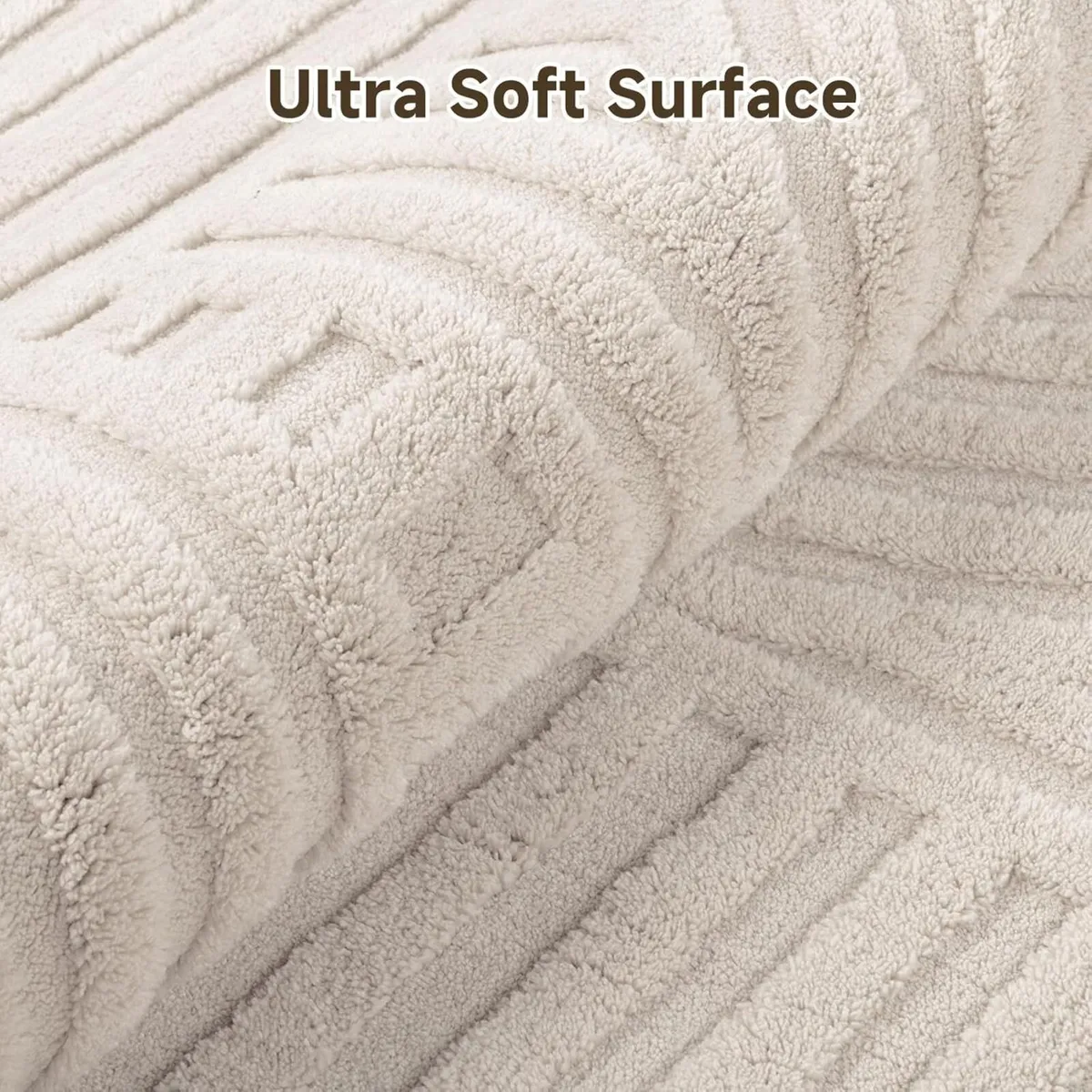 Rugs Living Room 160 x 230 cm Beige Fluffy Area - Image 4