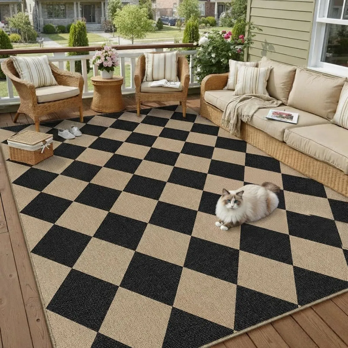 Outdoor Rug 160x230cm Rugs Living Room Garden - Image 3