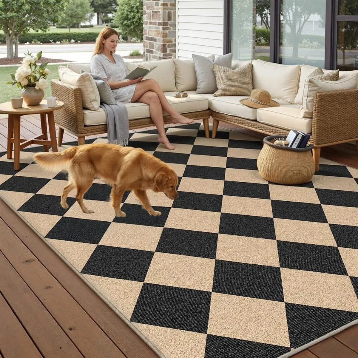 Outdoor Rug 160x230cm Rugs Living Room Garden - Image 1