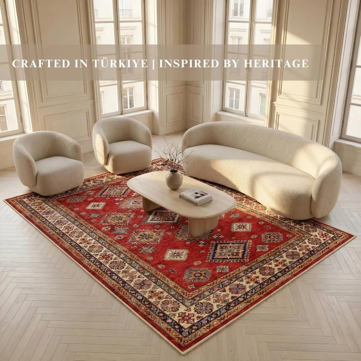 Machine Washable Rug 160x230cm Non-Slip Backing - Image 2