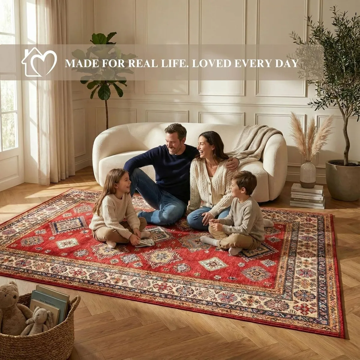 Machine Washable Rug 160x230cm Non-Slip Backing - Image 3