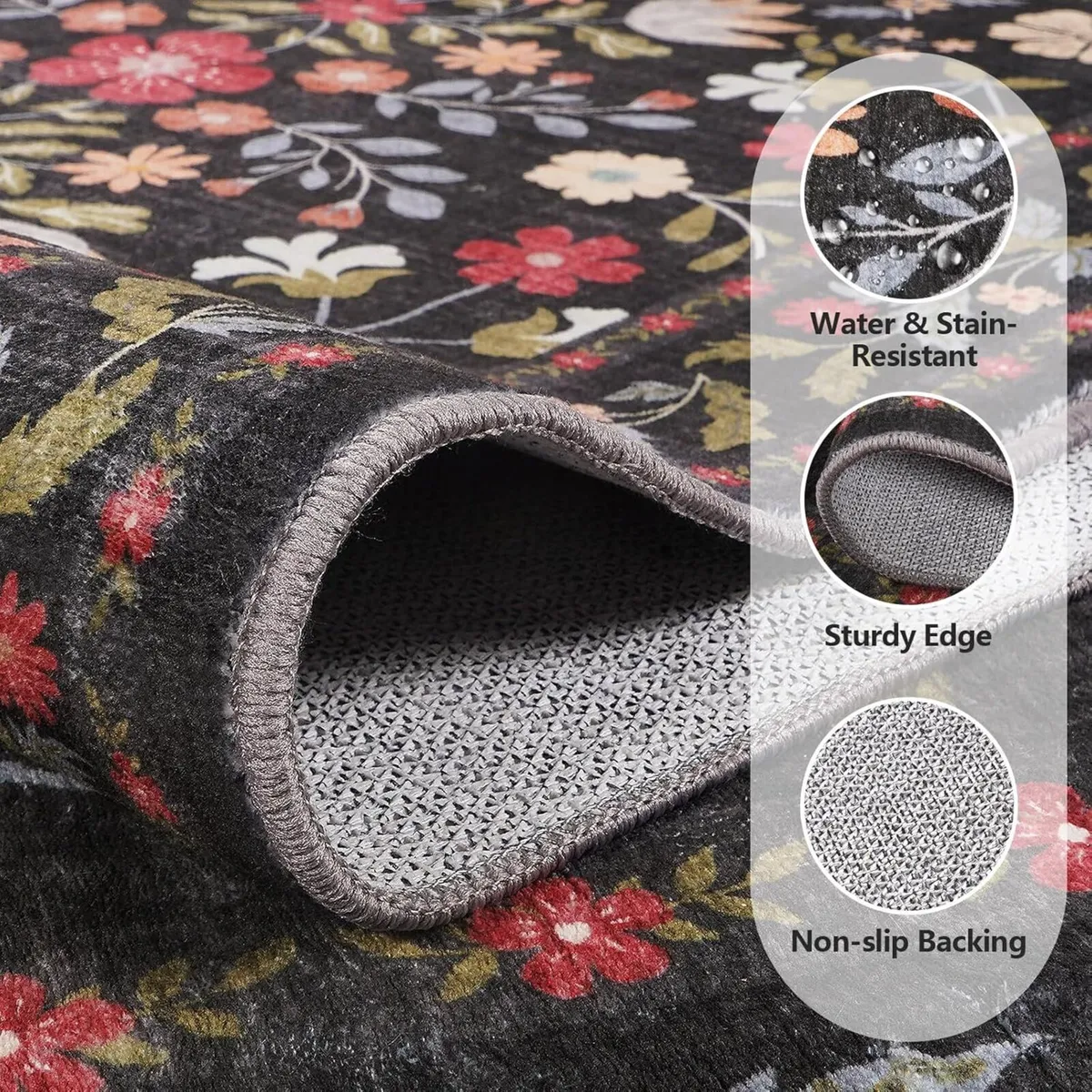 Rugs Living Room 160x230cm Vintage Floral Rug - Image 2